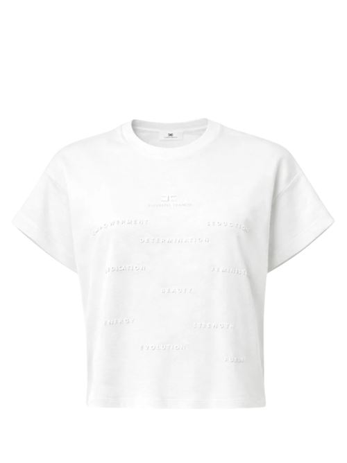 T-shirt con stampa in rilievo Elisabetta Franchi | MA73D61E2270